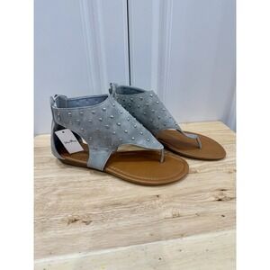 New Starbay Women's grey Studded Gladiator  thong Sandals #81013 US size 8